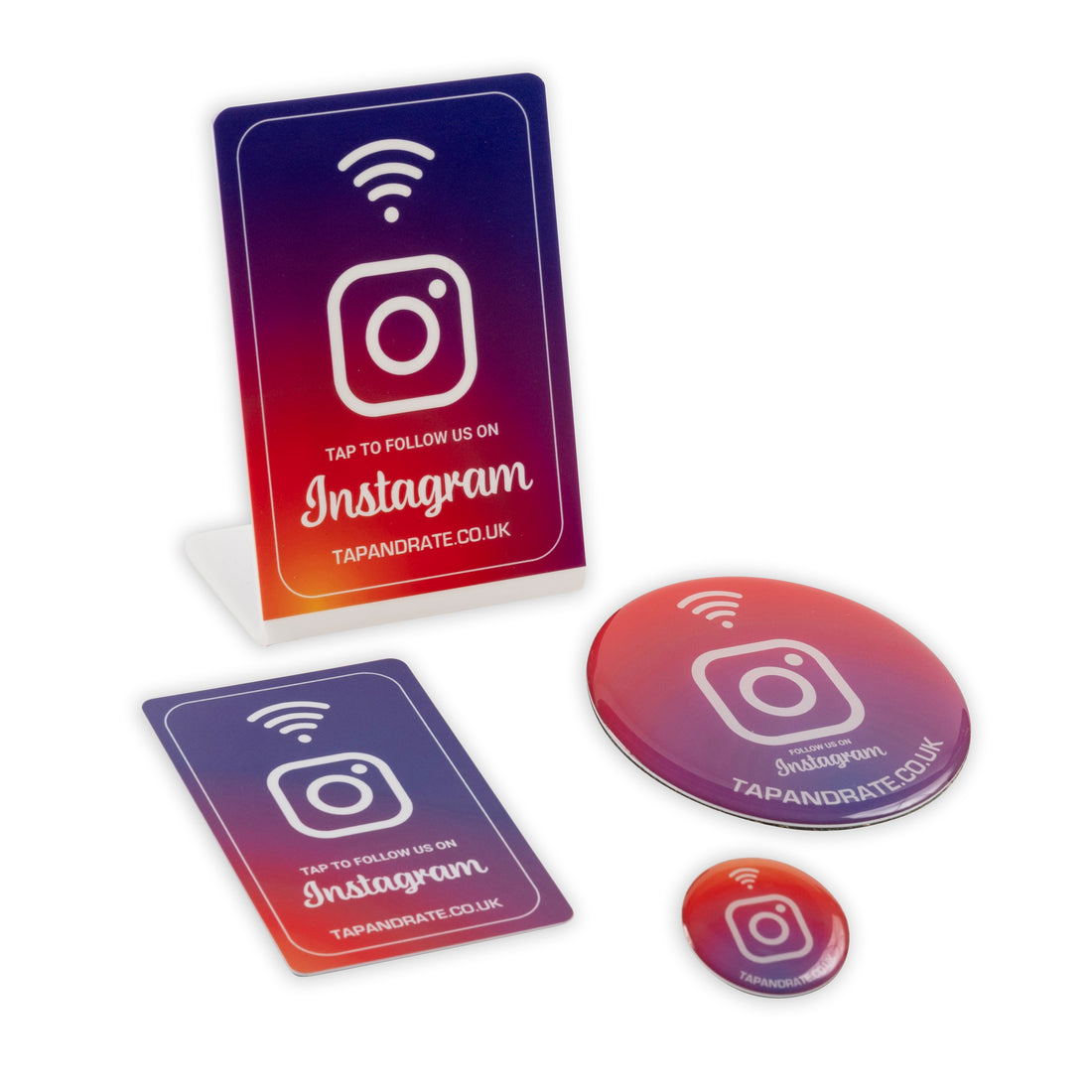 Instagram Super Bundle - NFC Enabled Instagram Followers card. Best chip, premium quality. Customers can follow you and see your profile with just one simple tap. No searching or finding your account, comes linked to your account so all the customer has to do is tap their phone and follow your profile. Ready to use out of the box! Start getting more followers today. Get more Customer with this simple to use product. Tap and Rate