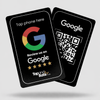 Google Reviews NFC & QR card (black)
