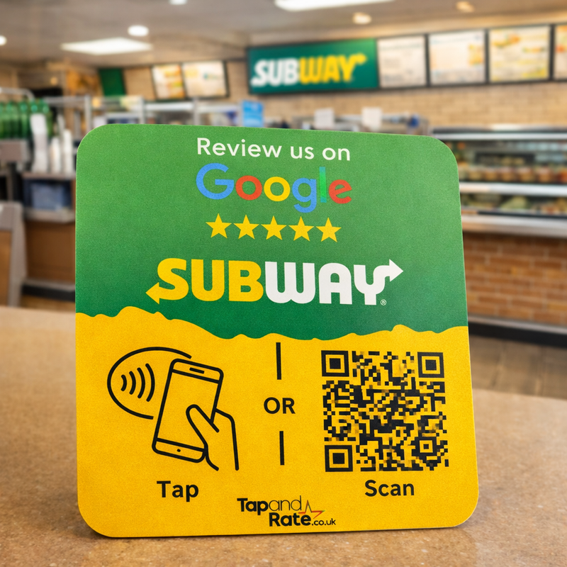 Custom Logo Google Reviews NFC & QR Tile