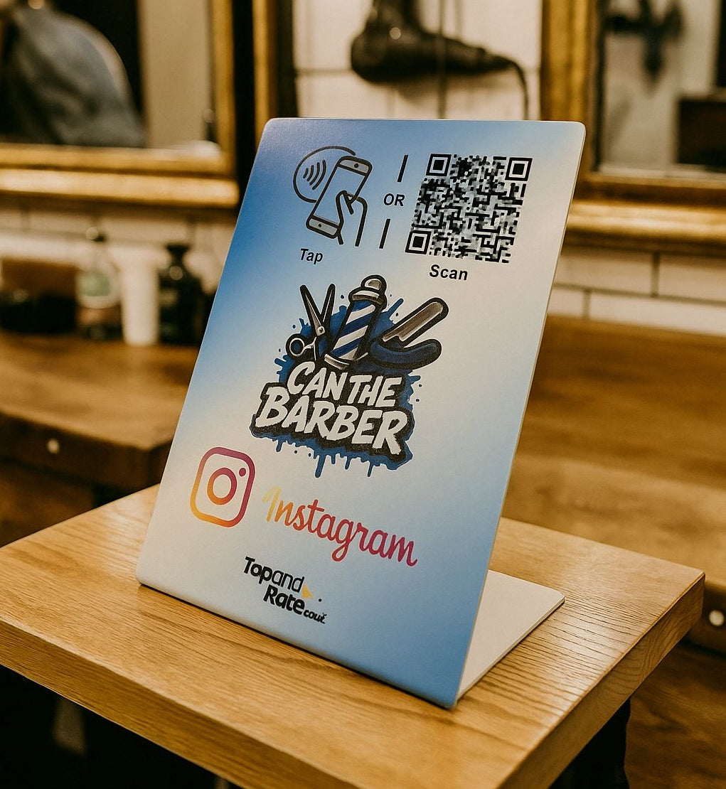 Custom Google Reviews NFC & QR Stand - Tap and Rate