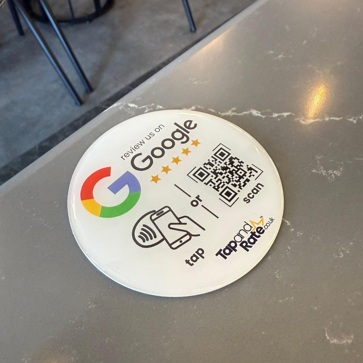 Google White NFC Table Coin