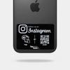 Instagram Black NFC Phone Tag