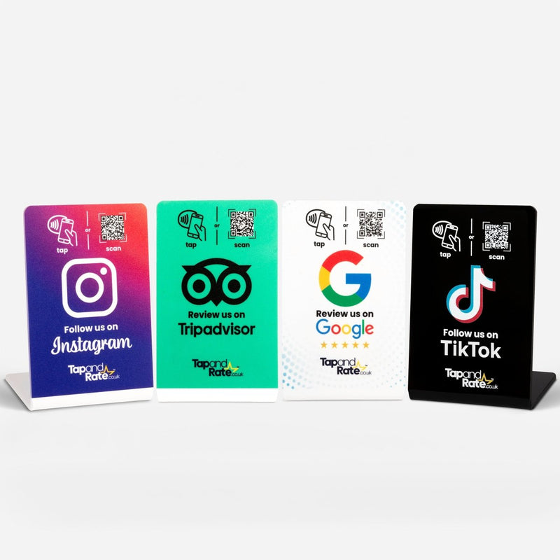 Any 4 NFC Stands Bundle - Tap and Rate