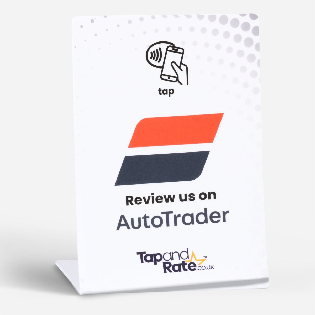 AutoTrader NFC stand & QR - Tap and Rate