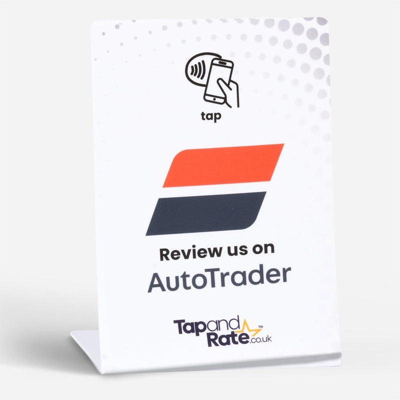 AutoTrader NFC stand & QR - Tap and Rate