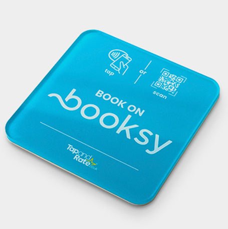 Booksy NFC & QR Tile - Tap and Rate