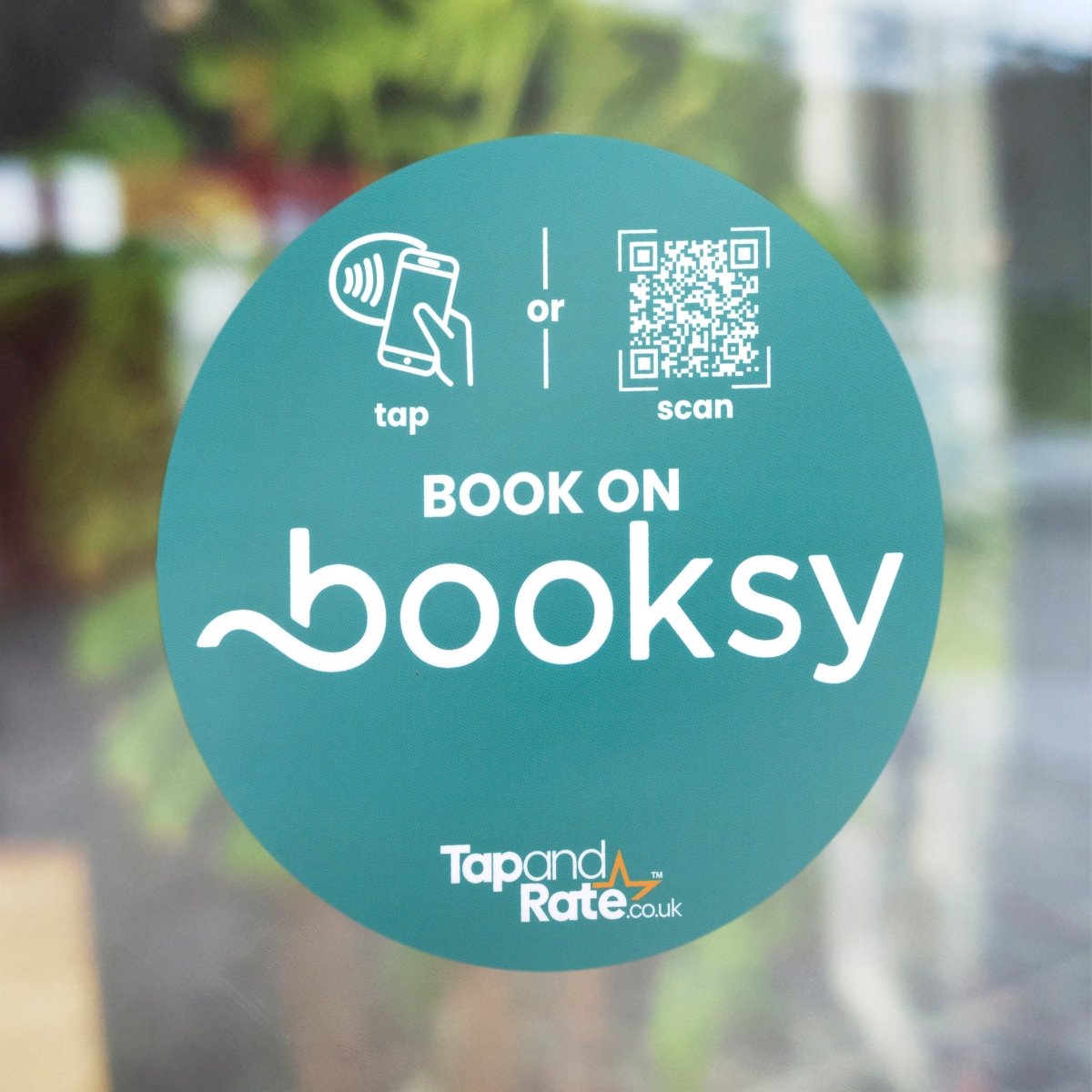 Booksy NFC & QR Tile - Tap and Rate