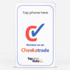 Checkatrade NFC & QR card - Tap and Rate