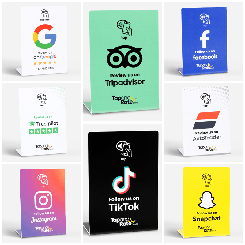 Choose ANY 3 NFC stands - Tap and Rate