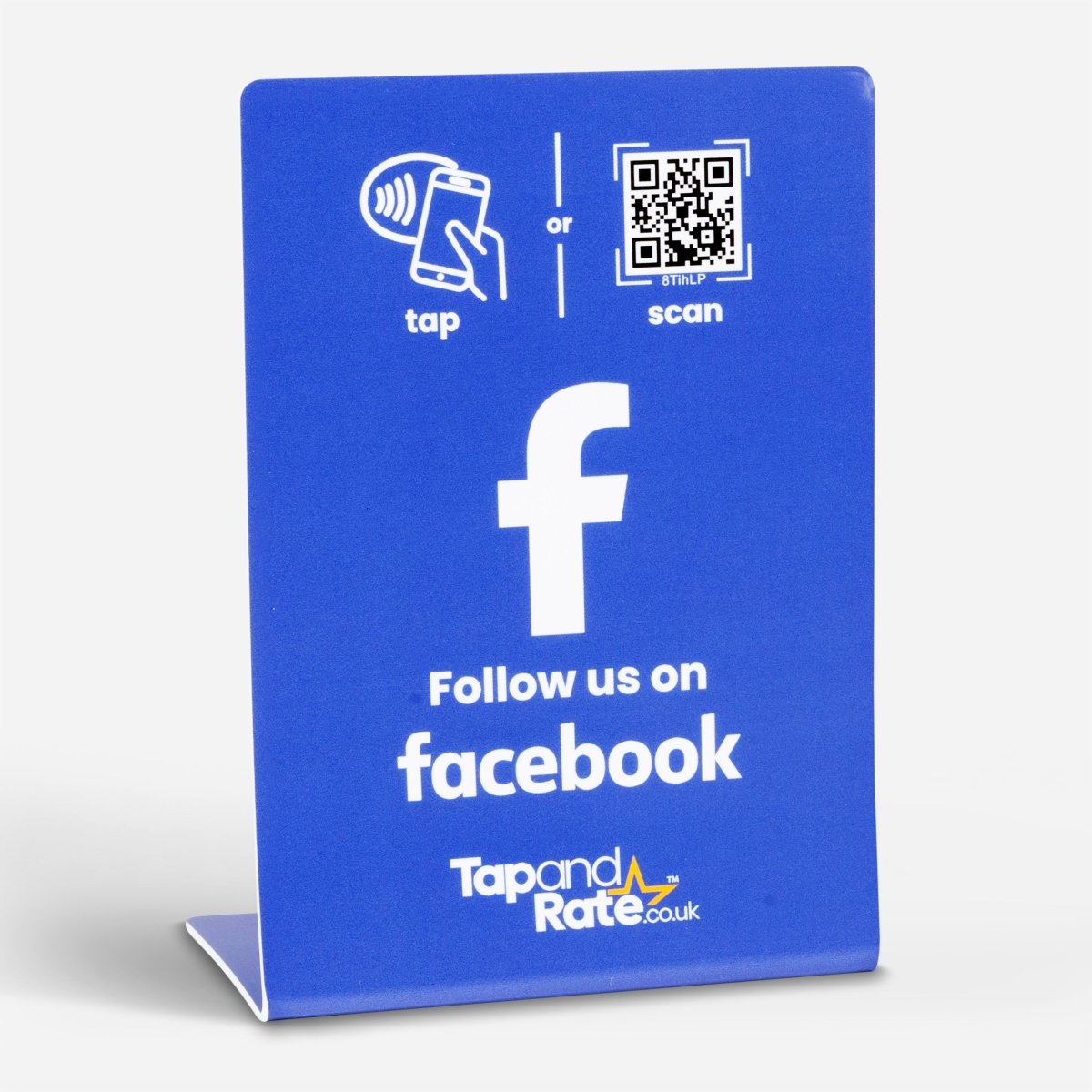 Facebook NFC stand & QR - Tap and Rate