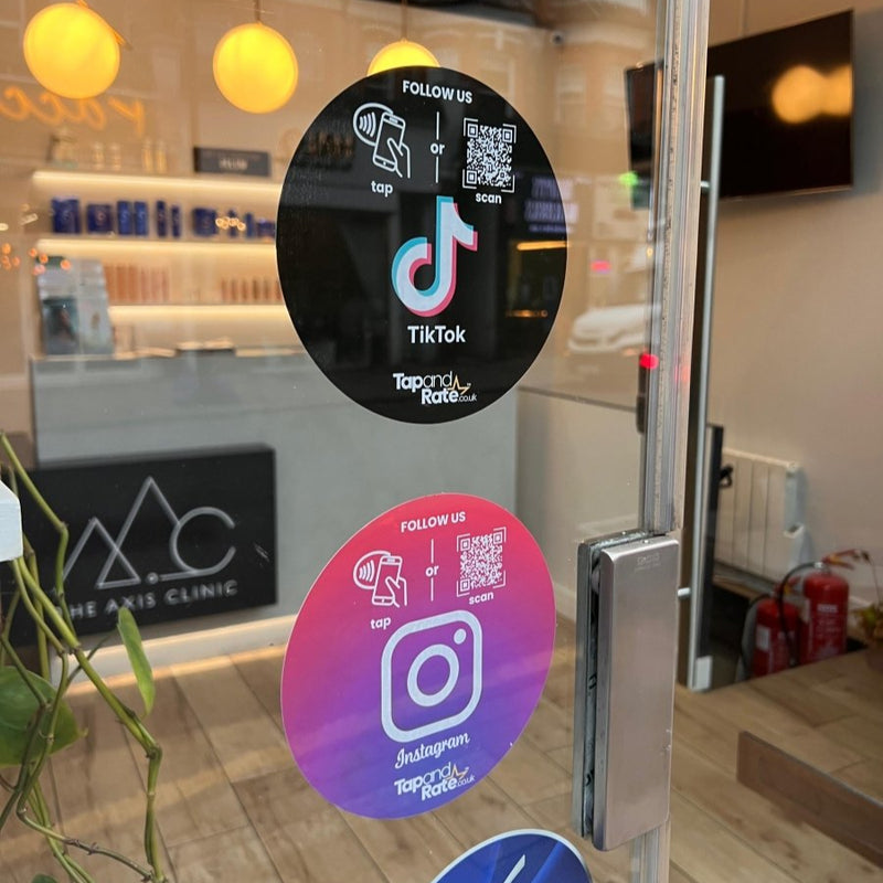 Facebook NFC Window Sticker - Tap and Rate