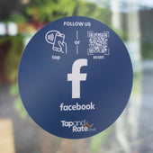 Facebook NFC Window Sticker - Tap and Rate