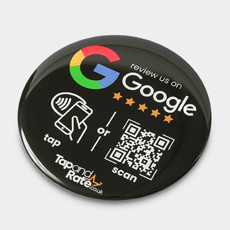 Google Review Smart Coin (Black) - Tap and Rate