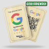 Google Reviews NFC & QR card (Bamboo) - Tap and Rate