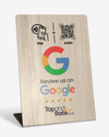 Google Reviews Stand NFC & QR (Bamboo Effect) - Tap and Rate
