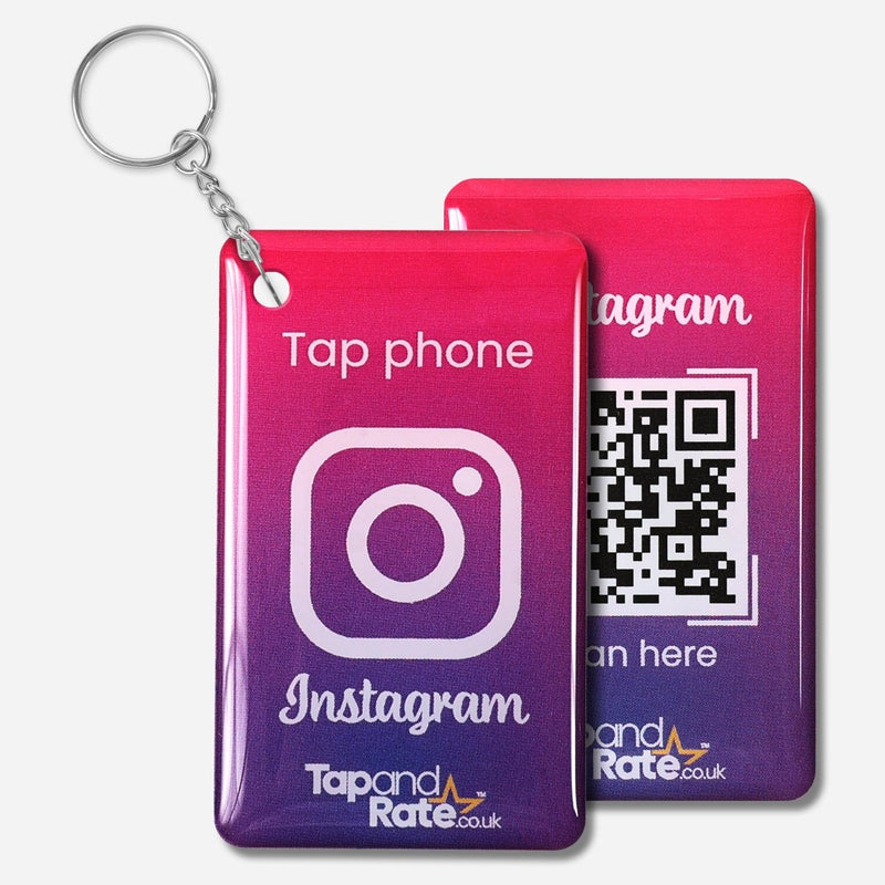 Instagram NFC Keyring + QR - Tap and Rate
