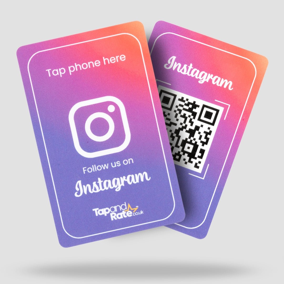 Instagram NFC & QR card - Tap and Rate