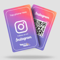 Instagram NFC & QR card - Tap and Rate