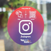Instagram NFC Window Sticker - Tap and Rate