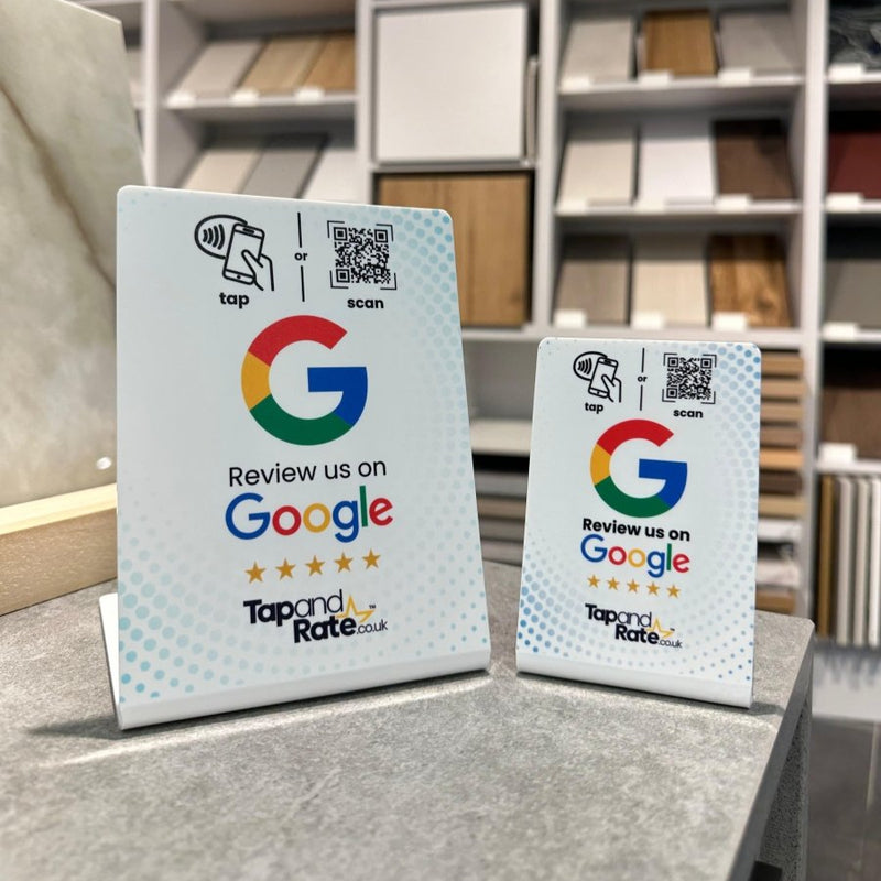 Premium Google Review NFC & QR stand - Tap and Rate