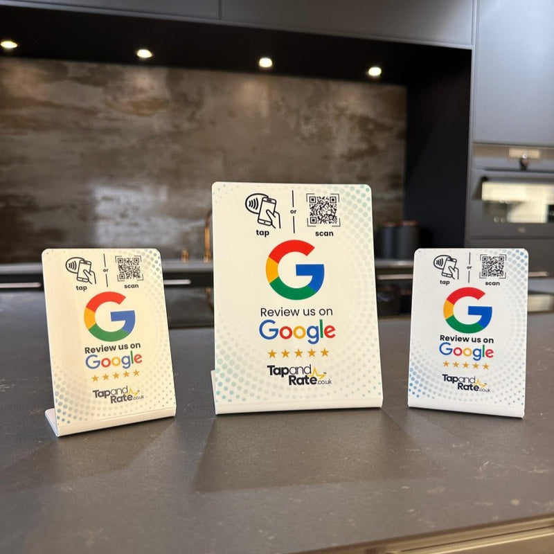 Premium Google Review NFC & QR stand (L) - Tap and Rate