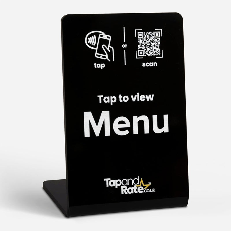 Premium Menu & QR stand - Tap and Rate