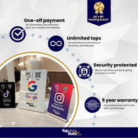 Premium Menu & QR stand - Tap and Rate