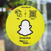 Snapchat NFC & QR Window Sticker - Tap and Rate