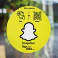 Snapchat NFC & QR Window Sticker - Tap and Rate