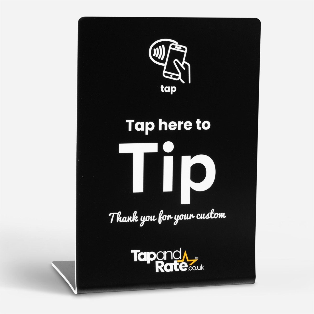 Tap to Tip NFC stand & QR - Tap and Rate