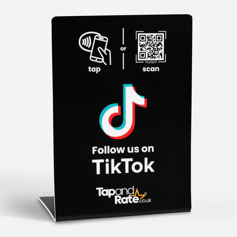Tiktok NFC stand & QR - Tap and Rate