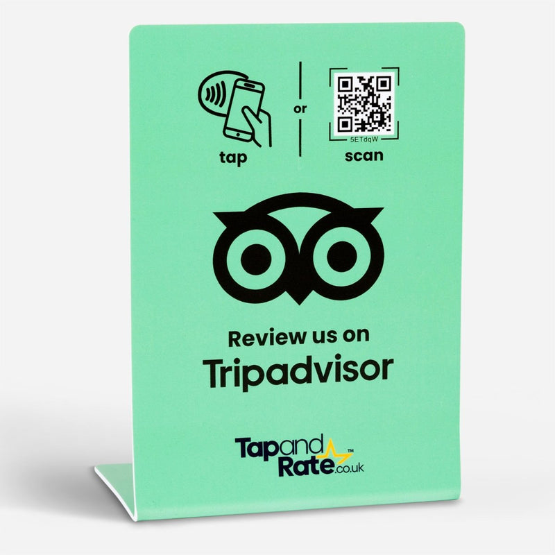 Tripadvisor NFC stand & QR - Tap and Rate