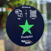 Trustpilot NFC & QR Window Sticker - Tap and Rate