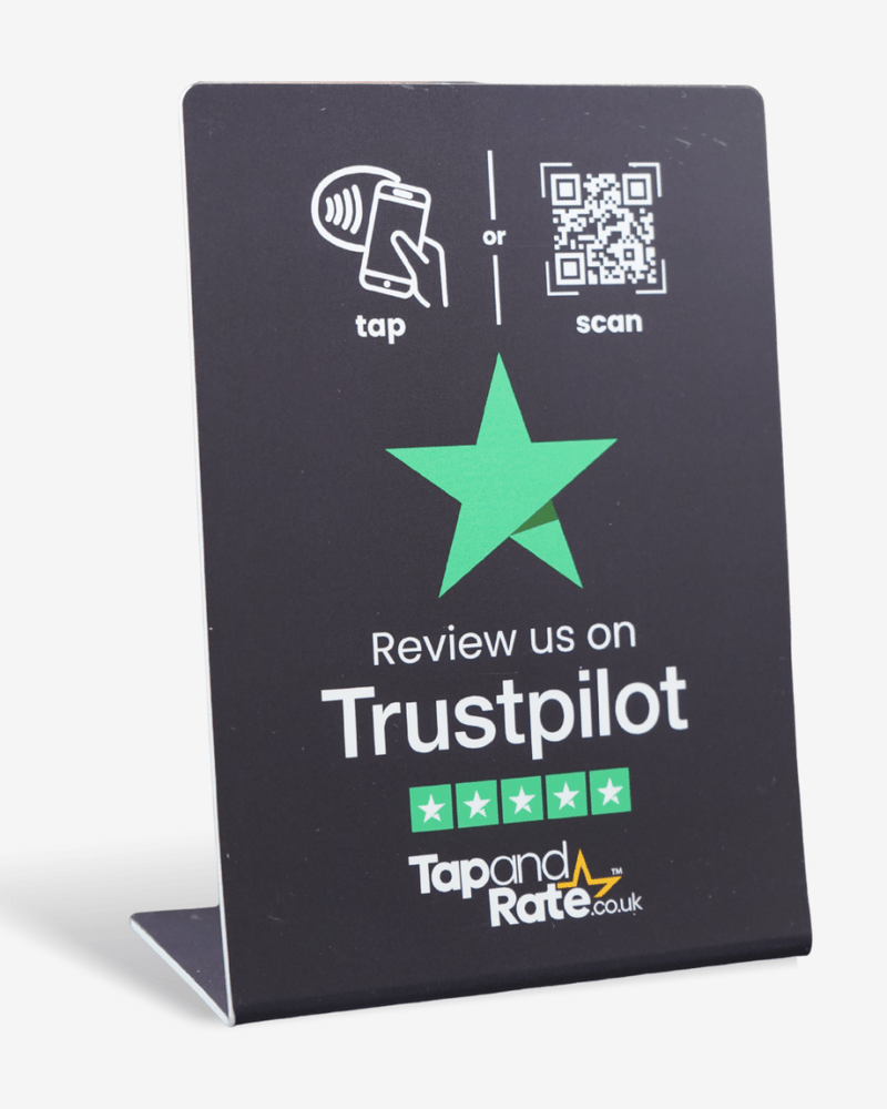 Trustpilot NFC stand & QR - Tap and Rate
