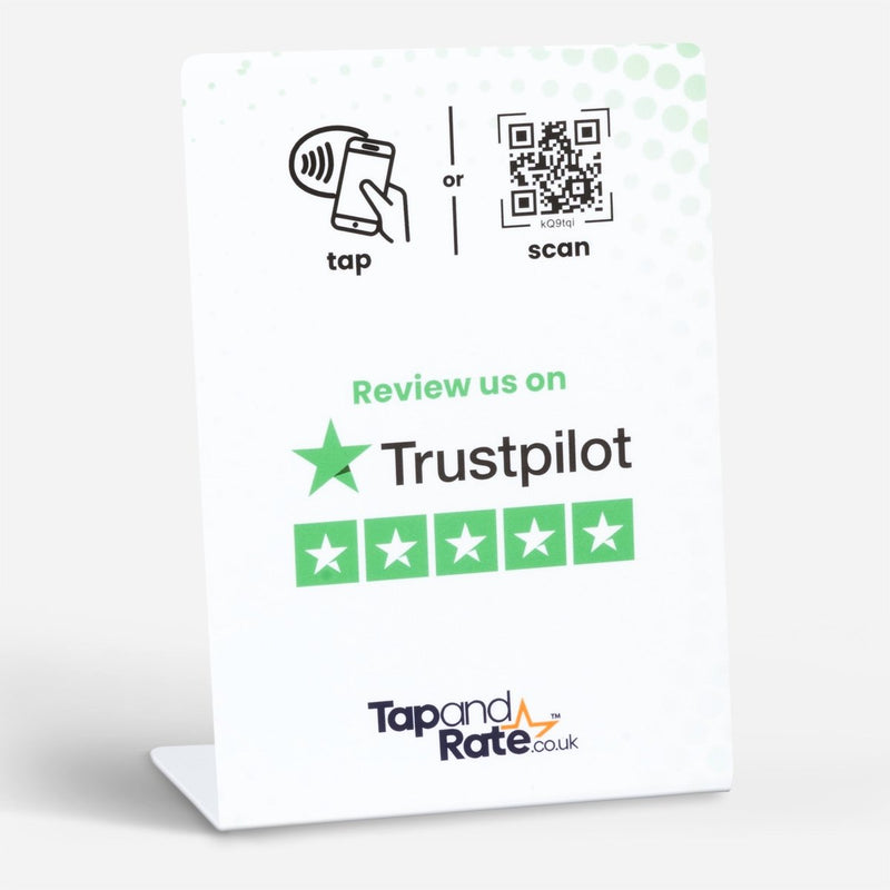 Trustpilot NFC stand & QR - Tap and Rate