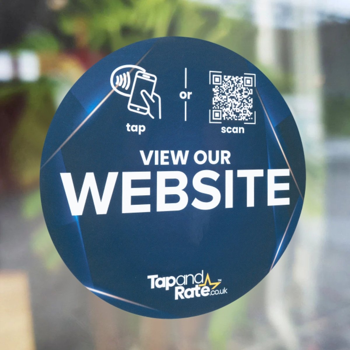 View website NFC Window Sticker - Tap and Rate