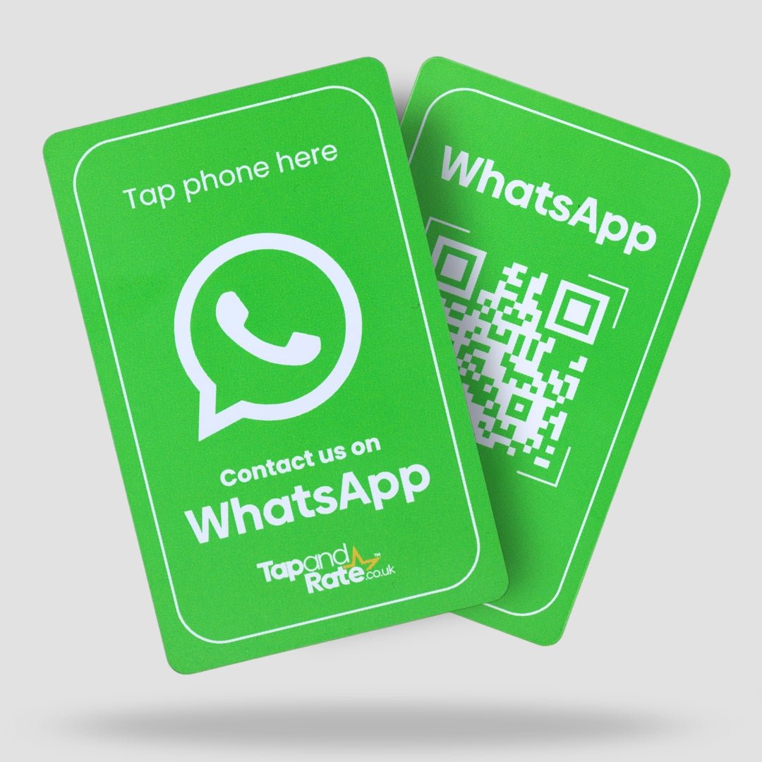 WhatsApp NFC & QR card - Tap and Rate