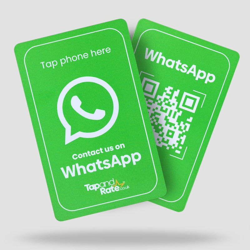WhatsApp NFC & QR card - Tap and Rate